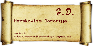 Herskovits Dorottya névjegykártya